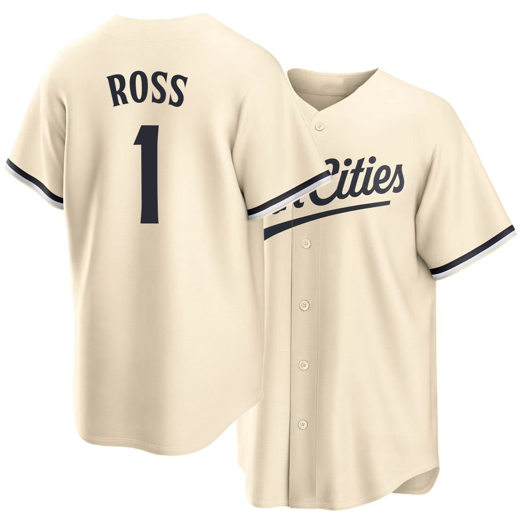Minnesota #1 Ross Player Baseball Short Sleeve Cream Jersey Ben For Men Women Youth Gift