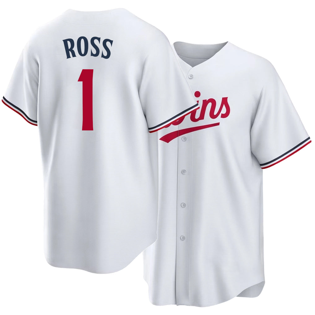 Minnesota #1 Ross Player Baseball Short Sleeve White Jersey Ben For Men Women Youth Gift