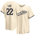 Minnesota #22 Lee Player Baseball Short Sleeve Cream Jersey Brooks For Men Women Youth Gift