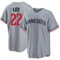 Minnesota #22 Lee Player Baseball Short Sleeve Gray Jersey Brooks For Men Women Youth Gift