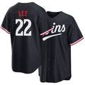 Minnesota #22 Lee Player Baseball Short Sleeve Navy Jersey Brooks For Men Women Youth Gift