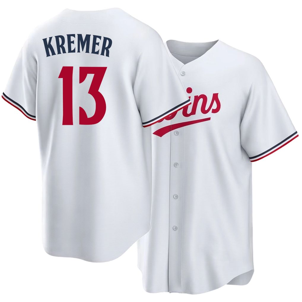 Minnesota #13 Kremer Player Baseball Short Sleeve White Jersey Dean For Men Women Youth Gift