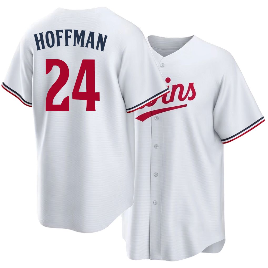Minnesota #24 Hoffman Player Baseball Short Sleeve White Jersey Jeff For Men Women Youth Gift