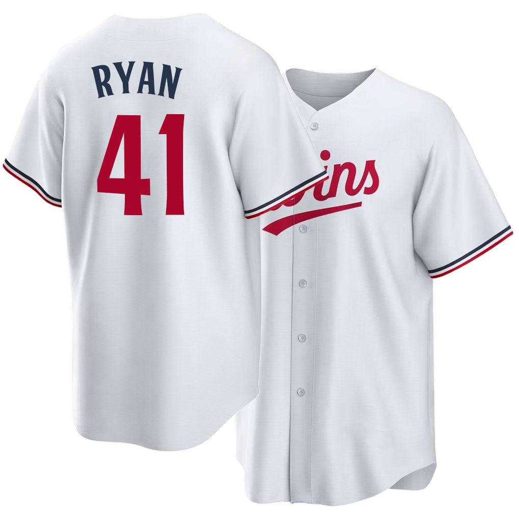Minnesota #41 Ryan Player Baseball Short Sleeve White Jersey Joe For Men Women Youth Gift
