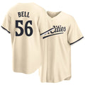 Minnesota #56 Bell Player Baseball Short Sleeve Cream Jersey Josh For Men Women Youth Gift