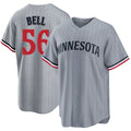 Minnesota #56 Bell Player Baseball Short Sleeve Gray Jersey Josh For Men Women Youth Gift