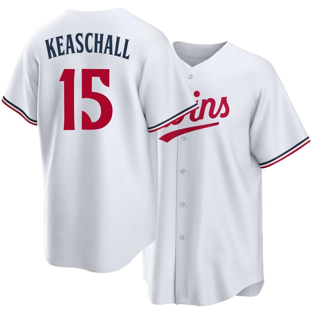 Minnesota #15 Keaschall Player Baseball Short Sleeve White Jersey Luke For Men Women Youth Gift