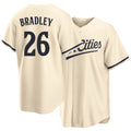 Minnesota #26 Bradley Player Baseball Short Sleeve Cream Jersey Taj For Men Women Youth Gift