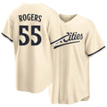 Minnesota #55 Rogers Player Baseball Short Sleeve Cream Jersey Taylor For Men Women Youth Gift