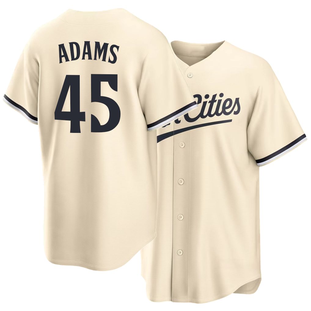 Minnesota #45 Adams Player Baseball Short Sleeve Cream Jersey Travis For Men Women Youth Gift