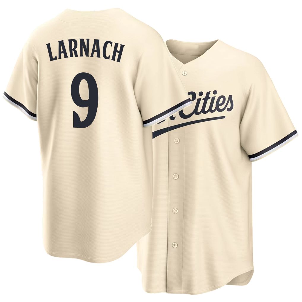 Minnesota #9 Larnach Player Baseball Short Sleeve Cream Jersey Trevor For Men Women Youth Gift