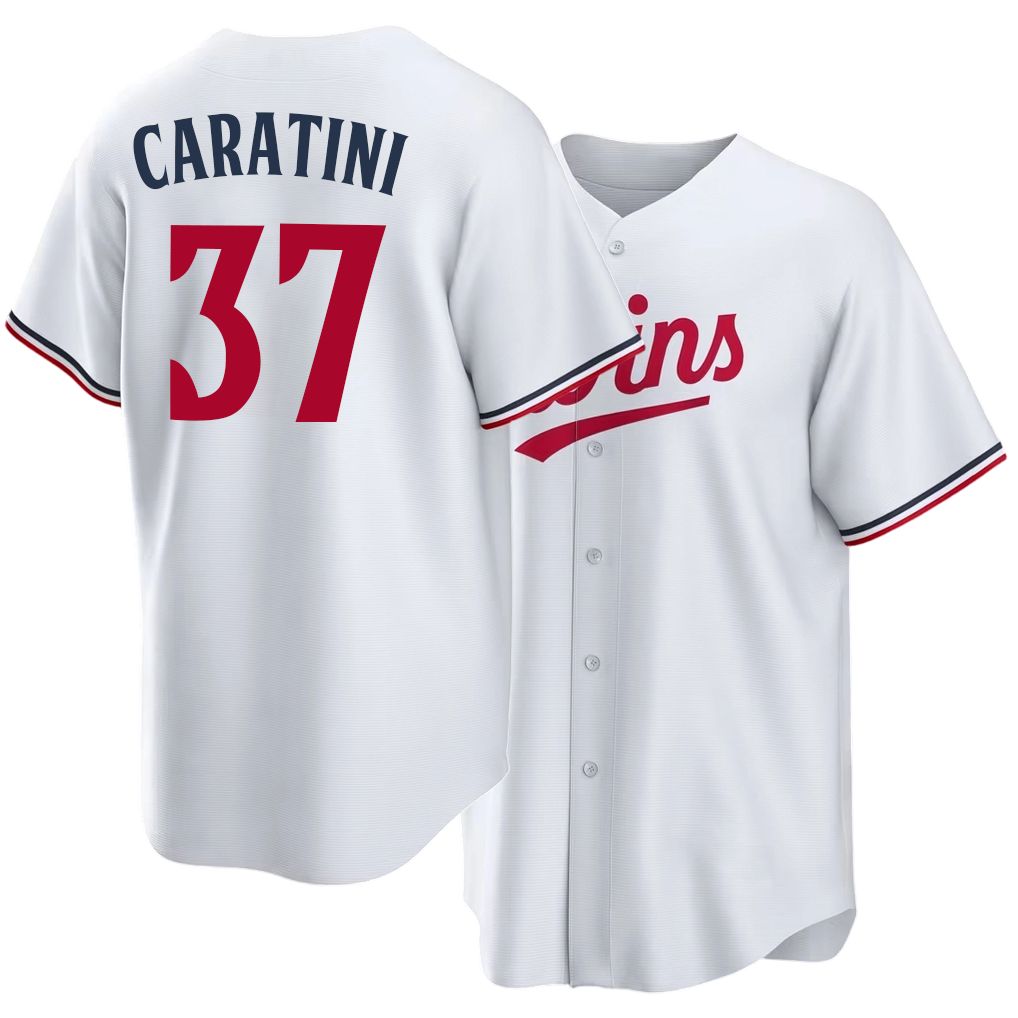 Minnesota #37 Caratini Player Baseball Short Sleeve White Jersey Victor For Men Women Youth Gift