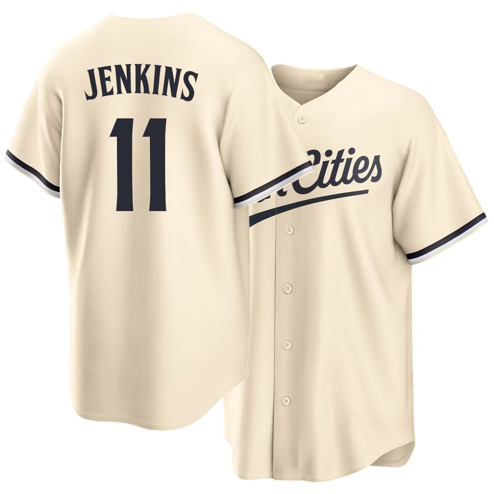 Minnesota #11 Jenkins Player Baseball Short Sleeve Cream Jersey Walker For Men Women Youth Gift