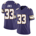 Minnesota #33 Jones Player Football V Neck Short Sleeve Purple Jersey Aaron For Men Youth Women Gift