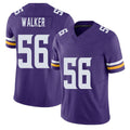 Minnesota #56 Walker Player Football V Neck Short Sleeve Jersey Purple Arden For Men Youth Women Gift
