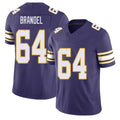 Minnesota #64 Brandel Player Football V Neck Short Sleeve Purple Jersey Blake For Men Youth Women Gift