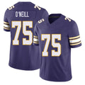 Minnesota #75 O'Neill Player Football V Neck Short Sleeve Purple Jersey Brian For Men Youth Women Gift