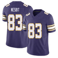 Minnesota #83 Nesbit Player Football V Neck Short Sleeve Purple Jersey Bryson For Men Youth Women Gift