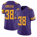 Minnesota #38 Armstead Purple Player Football V Neck Short Sleeve Jersey Da'Veawn For Men Youth Women Gift