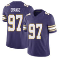 Minnesota #97 Orange Player Football V Neck Short Sleeve Purple Jersey Domonique For Men Youth Women Gift