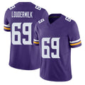 Minnesota #69 Loudermilk Player Football V Neck Short Sleeve Jersey Purple Isaiahh For Men Youth Women Gift