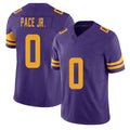 Minnesota #0 Pace Jr. Purple Player Football V Neck Short Sleeve Jersey Ivan For Men Youth Women Gift