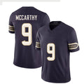 Minnesota #9 McCarthy Player Football V Neck Short Sleeve Purple Jersey J.J. For Men Youth Women Gift
