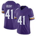 Minnesota #41 Golday Player Football V Neck Short Sleeve Jersey Purple Jake For Men Youth Women Gift