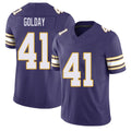 Minnesota #41 Golday Player Football V Neck Short Sleeve Purple Jersey Jake For Men Youth Women Gift