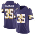 Minnesota #35 Washington Player Football V Neck Short Sleeve Purple Jersey Jarod For Men Youth Women Gift