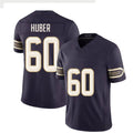 Minnesota #60 Huber Player Football V Neck Short Sleeve Purple Jersey Joe For Men Youth Women Gift