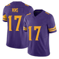 Minnesota #17 Mims Purple Player Football V Neck Short Sleeve Jersey Jordan For Men Youth Women Gift