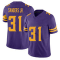Minnesota #31 Sanders Jr. Purple Player Football V Neck Short Sleeve Jersey Marcus For Men Youth Women Gift