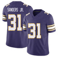 Minnesota #31 Sanders Jr. Player Football V Neck Short Sleeve Purple Jersey Marcus For Men Youth Women Gift