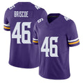 Minnesota #46 Briscoe Player Football V Neck Short Sleeve Jersey Purple Michael For Men Youth Women Gift