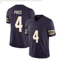 Minnesota #4 Price Player Football V Neck Short Sleeve Purple Jersey Myles For Men Youth Women Gift