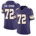 Minnesota #72 Van Demark Player Football V Neck Short Sleeve Purple Jersey Ryan For Men Youth Women Gift