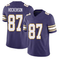 Minnesota #87 Hockenson Player Football V Neck Short Sleeve Purple Jersey T.J. For Men Youth Women Gift