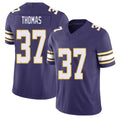 Minnesota #37 Thomas Player Football V Neck Short Sleeve Purple Jersey Tavierre For Men Youth Women Gift