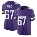 Minnesota #67 Rimac Player Football V Neck Short Sleeve Jersey Purple Tomas For Men Youth Women Gift