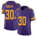 Minnesota #30 Rudolph Purple Player Football V Neck Short Sleeve Jersey Trayvon For Men Youth Women Gift