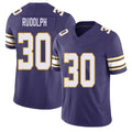 Minnesota #30 Rudolph Player Football V Neck Short Sleeve Purple Jersey Trayvon For Men Youth Women Gift