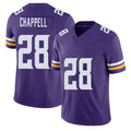 Minnesota #28 Chappell Player Football V Neck Short Sleeve Jersey Purple Tyreek For Men Youth Women Gift