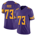 Minnesota #73 Rouse Purple Player Football V Neck Short Sleeve Jersey Walter For Men Youth Women Gift