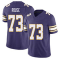 Minnesota #73 Rouse Player Football V Neck Short Sleeve Purple Jersey Walter For Men Youth Women Gift