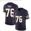 Minnesota #76 Fries Player Football V Neck Short Sleeve Purple Jersey Will For Men Youth Women Gift