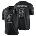 Minnesota #9 McCarthy Player Football V Neck Short Sleeve Black Jersey J.J. For Men Youth Women Gift
