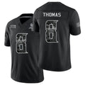Minnesota #8 Thomas Player Football V Neck Short Sleeve Black Jersey Jakobe For Men Youth Women Gift