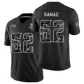 Minnesota #62 Samac Player Football V Neck Short Sleeve Black Jersey Nick For Men Youth Women Gift