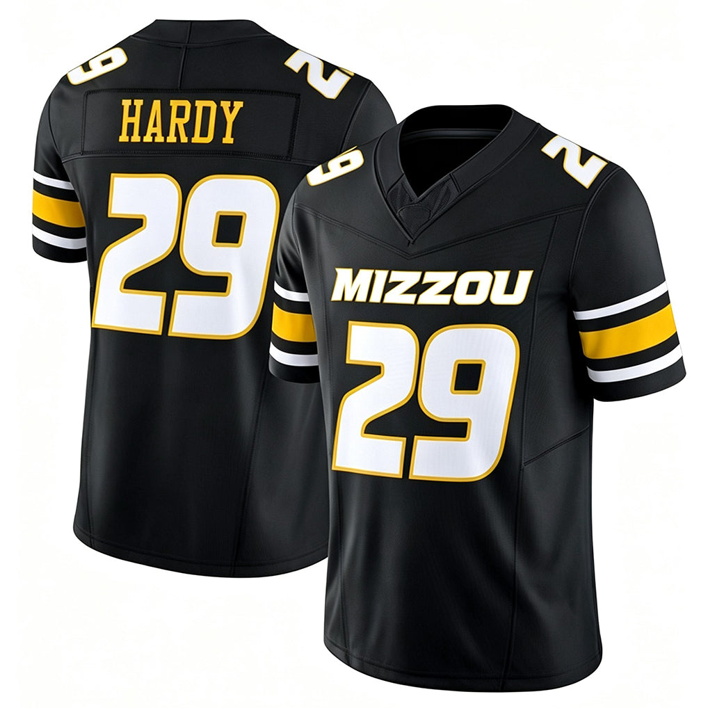 Missouri #29 Hardy Player College Football V Neck Short Sleeve Black Jersey Ahmad For Men Youth Women